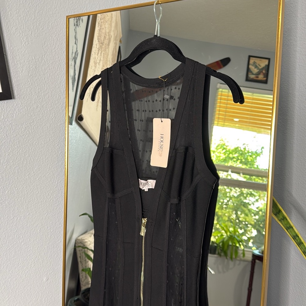 House of CB ‘Margaux’ bandage and mesh maxi dress NWOT - Picture 7 of 9